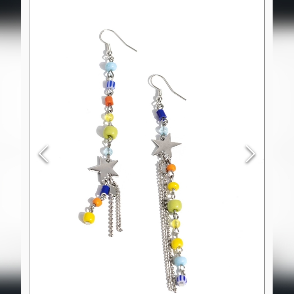 Candid Collision Multi Color Earrings